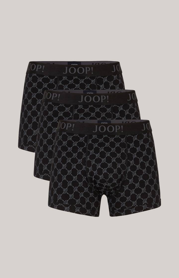Joop 3-er Pack Boxer in Schwarz gemustert