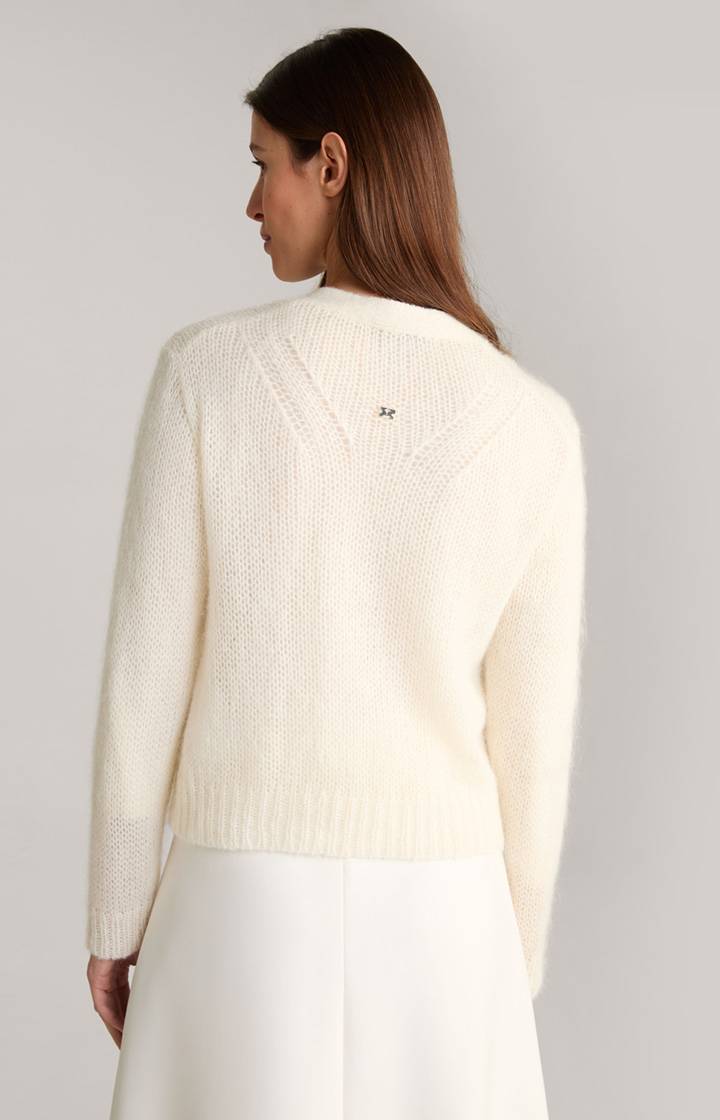 Joop Alpaka-Mix-Cardigan In Creme