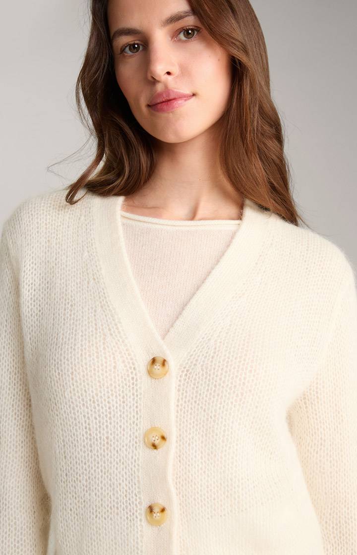 Joop Alpaka-Mix-Cardigan In Creme