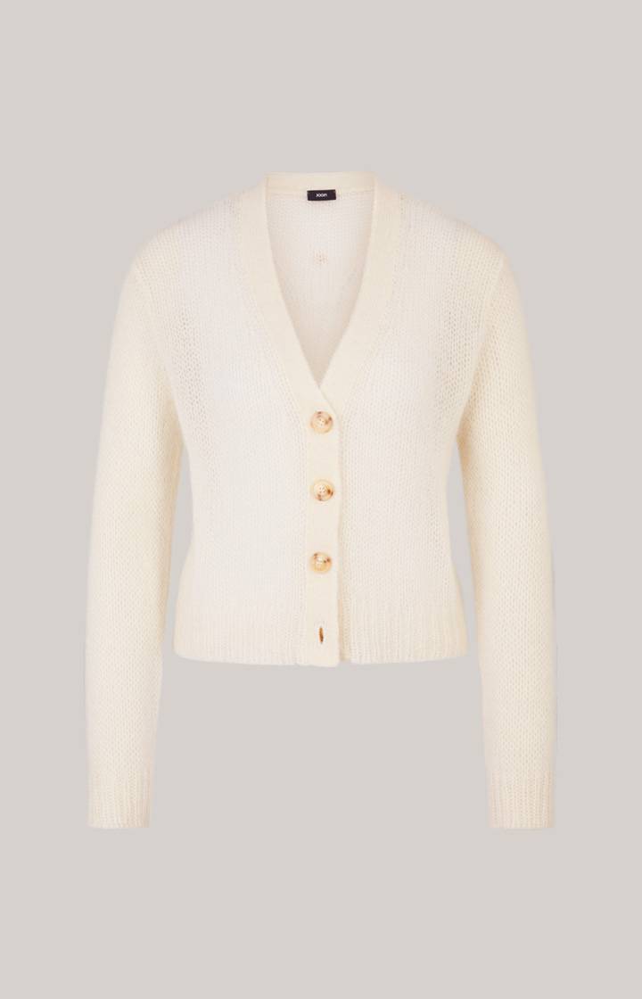 Joop Alpaka-Mix-Cardigan In Creme