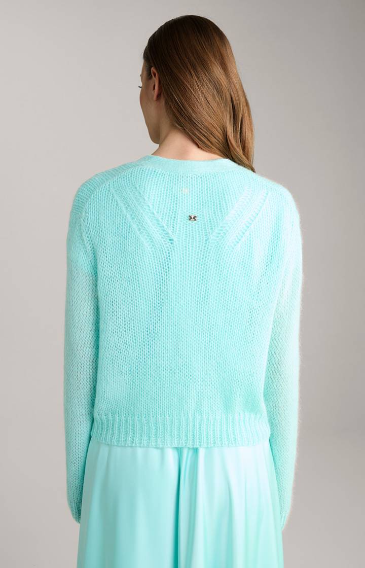 Joop Alpaka-Mix-Cardigan In Türkis