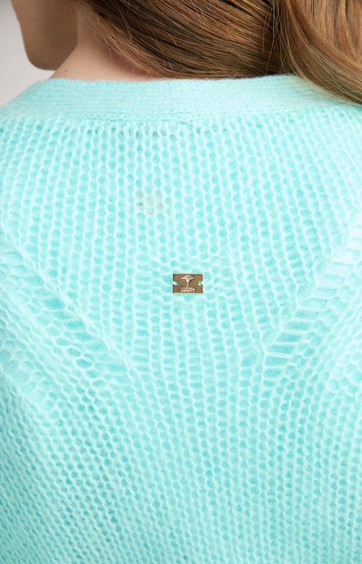 Joop Alpaka-Mix-Cardigan In Türkis