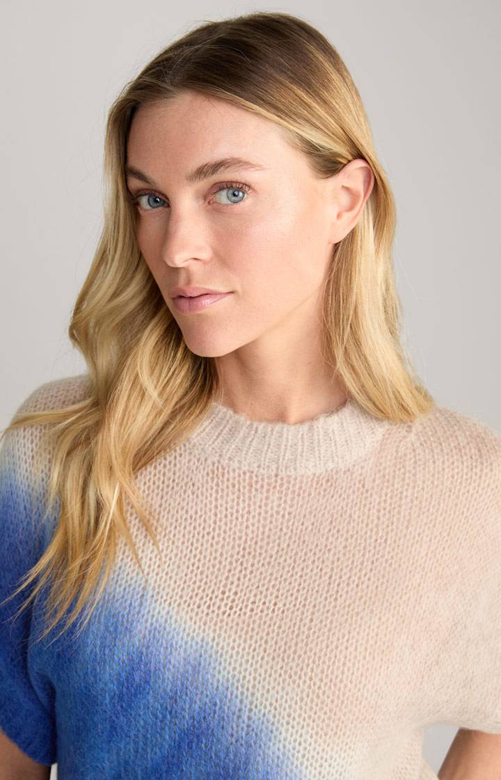 Joop Alpaka-Mix-Pullover In Beige/Blau