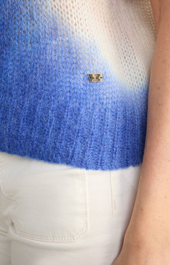 Joop Alpaka-Mix-Pullover In Beige/Blau