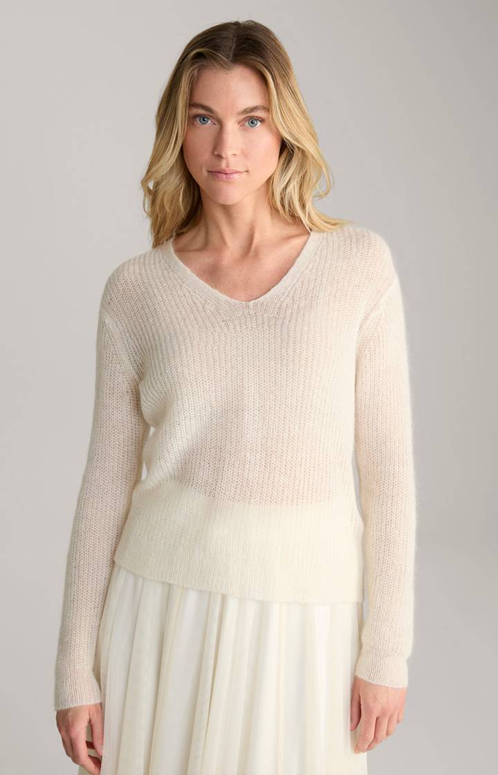 Joop Alpaka-Mix-Pullover in Creme