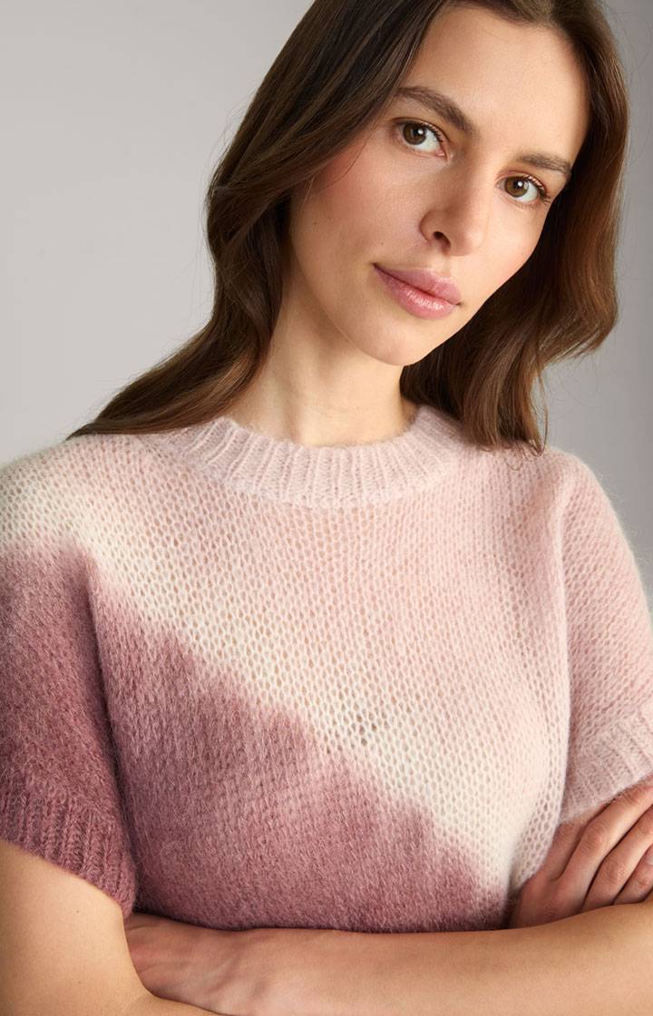 Joop Alpaka-Mix-Pullover In Rosé/Dunkelrot