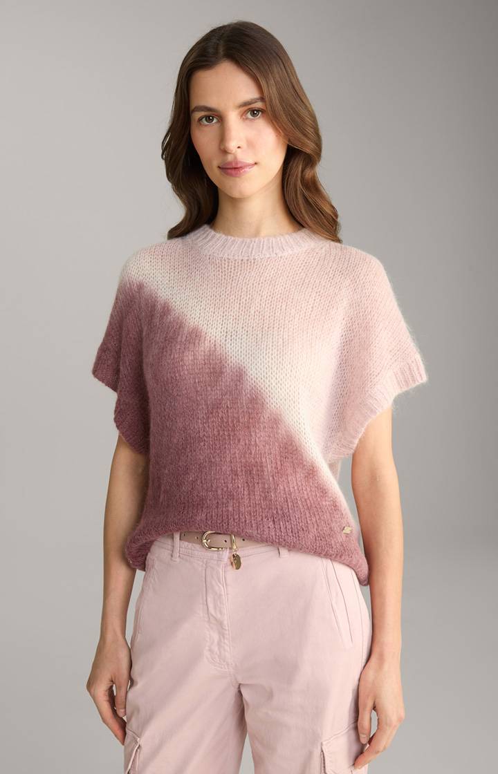 Joop Alpaka-Mix-Pullover in Rosé/Dunkelrot