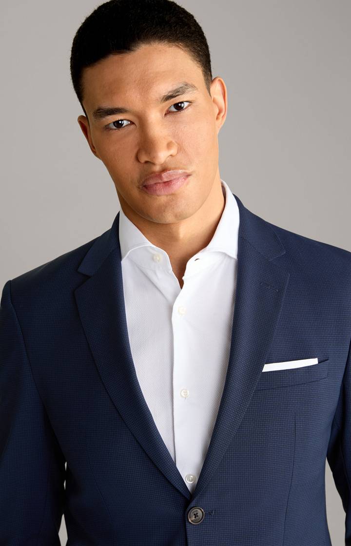 Joop Anzug Damon-Gun In Blau/Schwarz Gemustert