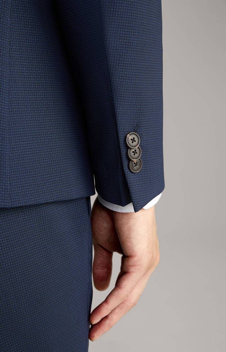 Joop Anzug Damon-Gun In Blau/Schwarz Gemustert