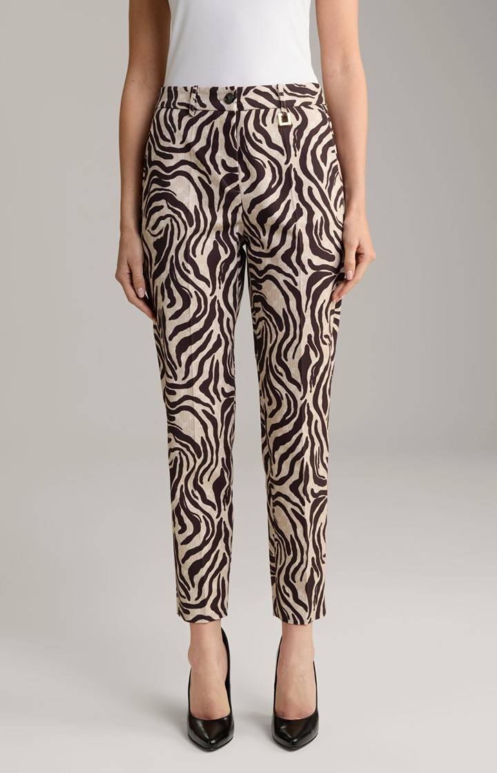 Joop Anzug-Hose in Dunkelbraun/Beige