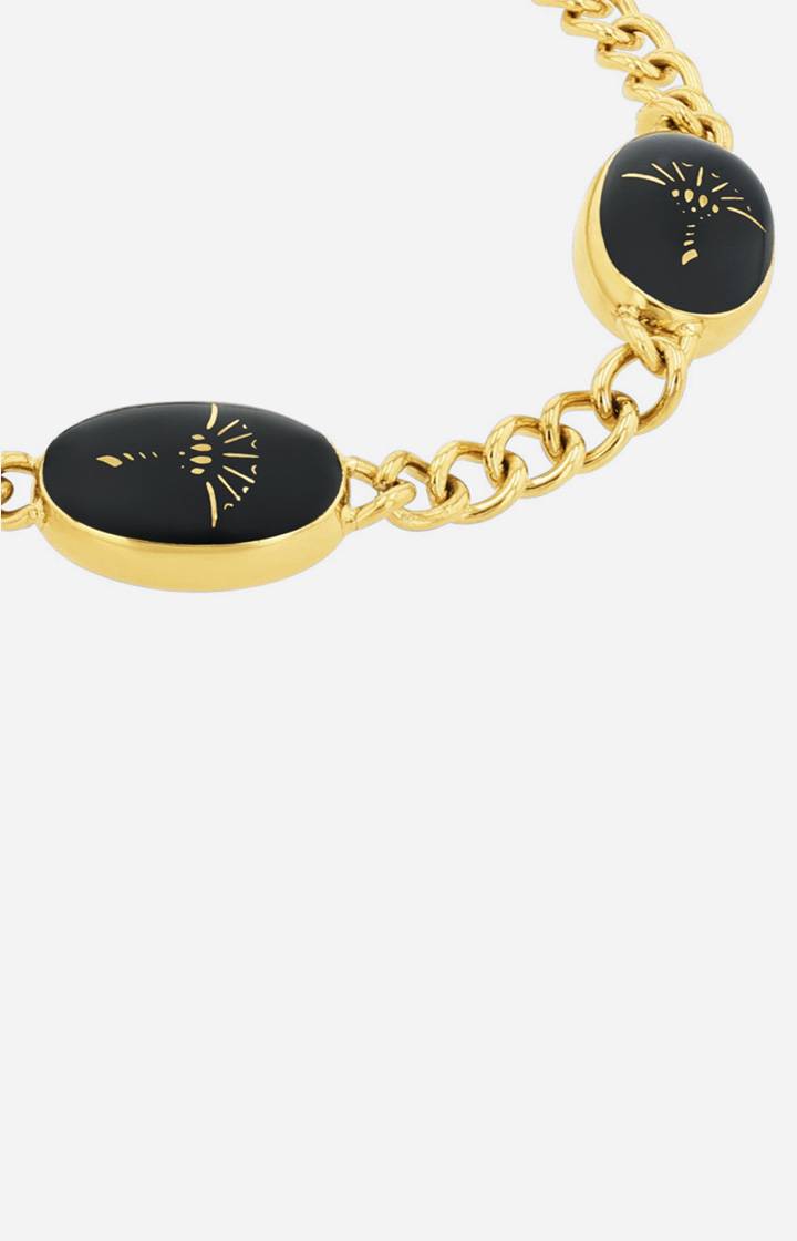 Joop Armband Mit Enamel Black In Gold/Schwarz