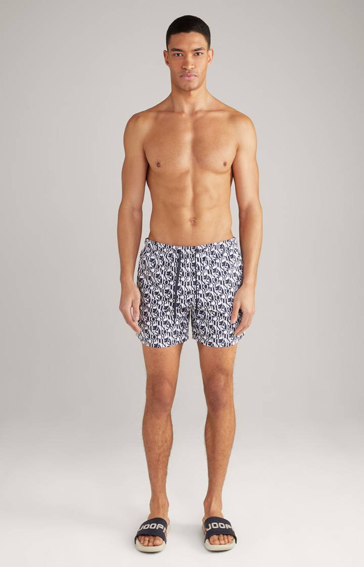 Joop Badeshorts Siesta Beach in Dunkelblau/Weiß