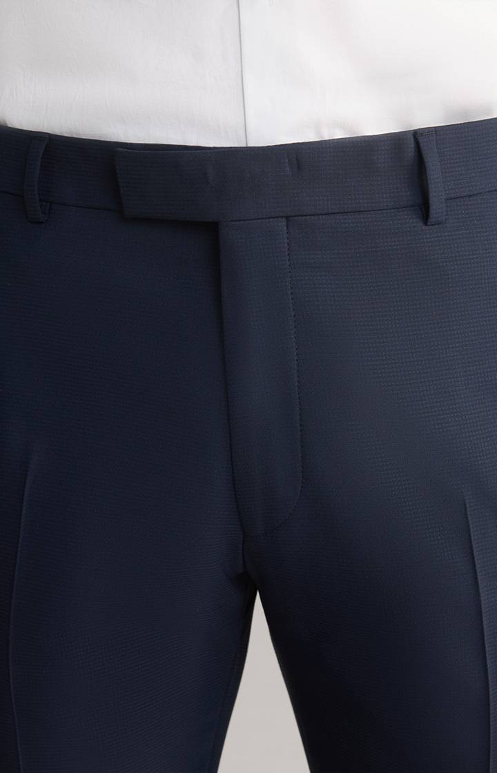 Joop Baukasten-Anzughose Gun In Navy Strukturiert
