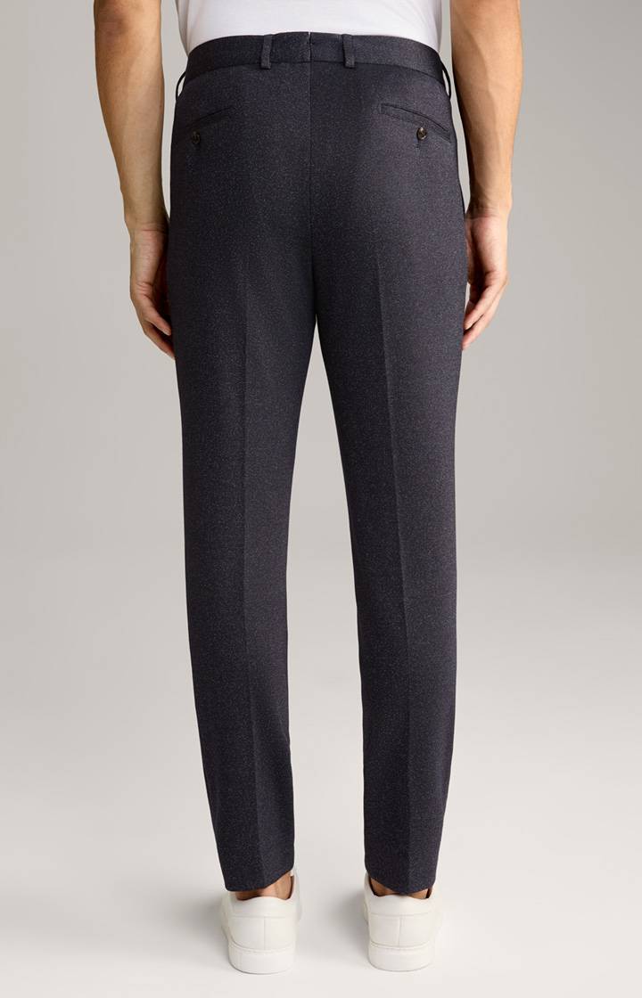 Joop Baukasten-Bundfaltenhose Bennet Navy Meliert