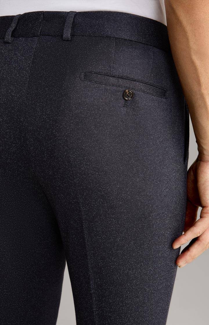Joop Baukasten-Bundfaltenhose Bennet Navy Meliert