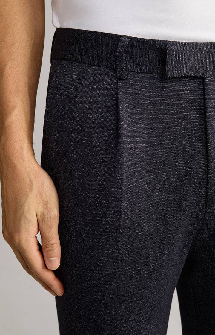 Joop Baukasten-Bundfaltenhose Bennet Navy Meliert
