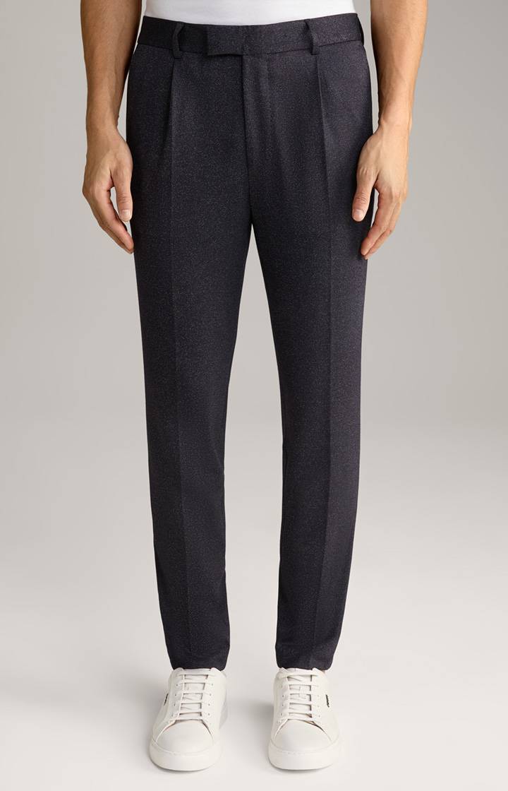 Joop Baukasten-Bundfaltenhose Bennet Navy meliert