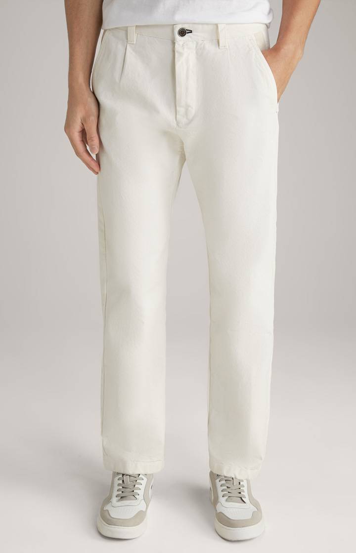 Joop Baumwoll-Chino Len in Offwhite