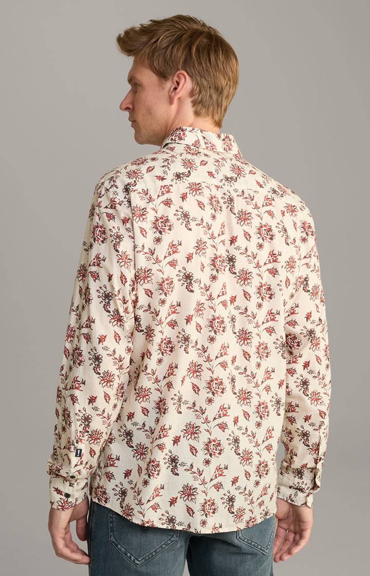 Joop Baumwoll-Hemd Hanson In Beige Gemustert