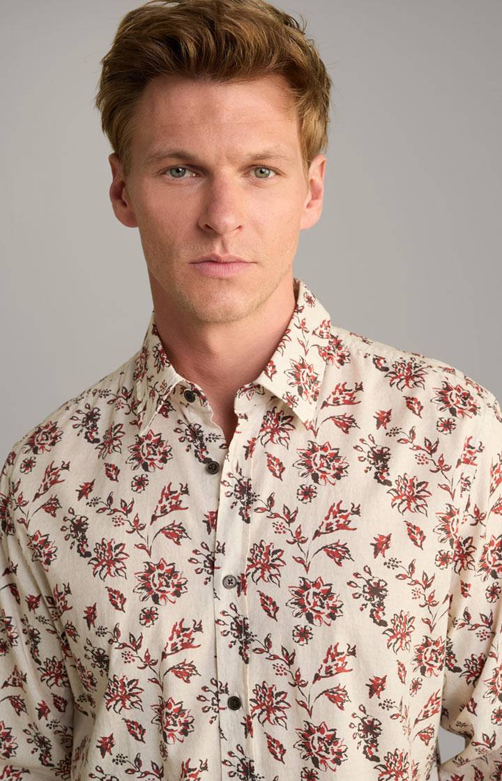 Joop Baumwoll-Hemd Hanson In Beige Gemustert