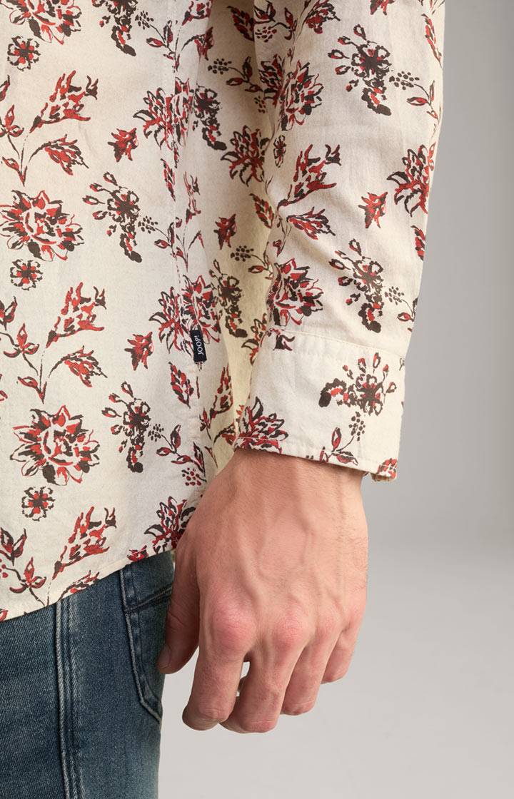 Joop Baumwoll-Hemd Hanson In Beige Gemustert