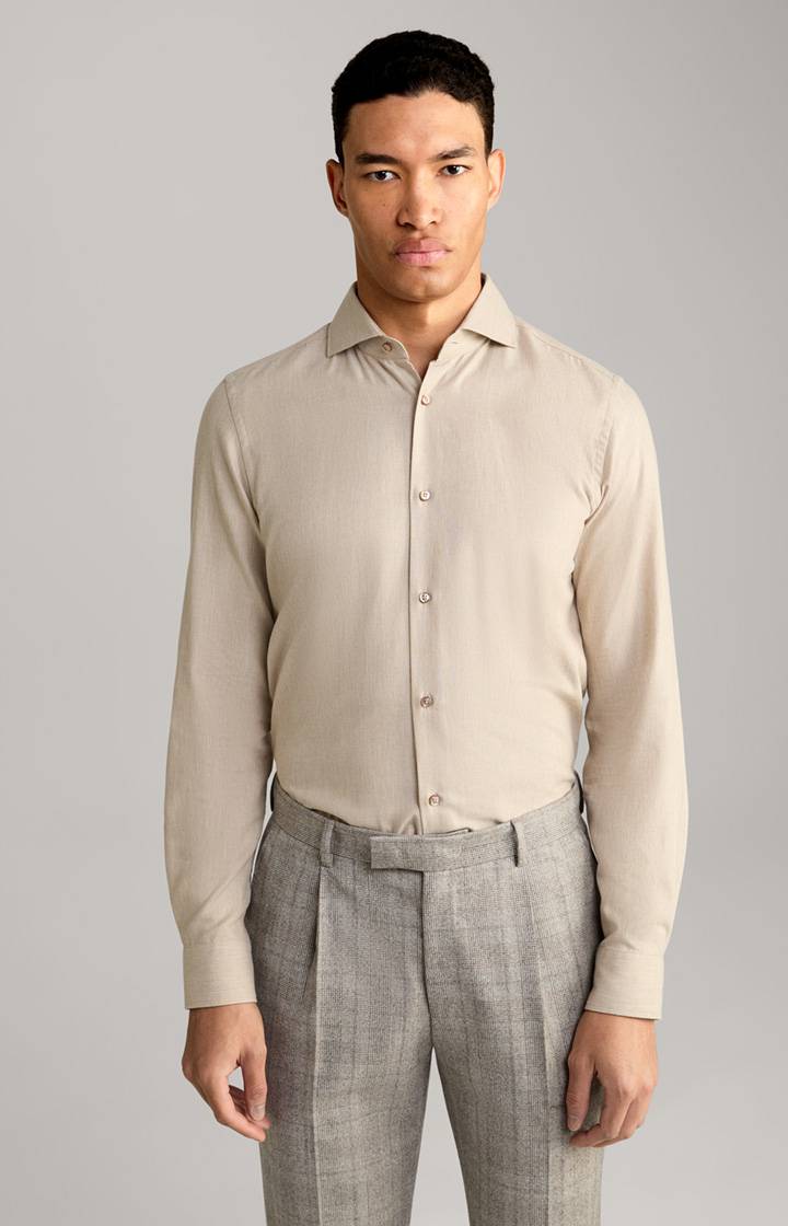 Joop Baumwoll-Hemd Pai in Beige