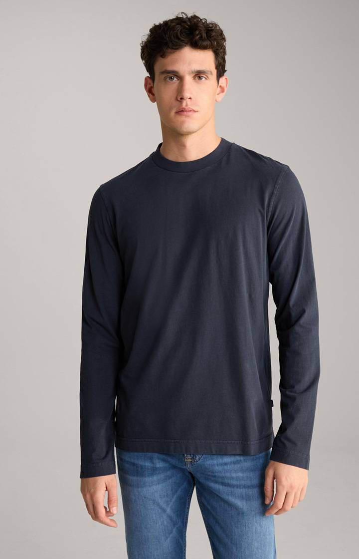 Joop Baumwoll-Langarmshirt Carlito in Navy