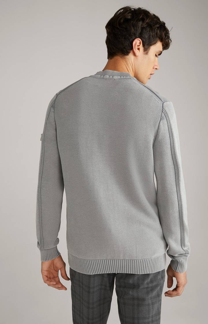 Joop Baumwoll-Pullover Howard In Grau Meliert