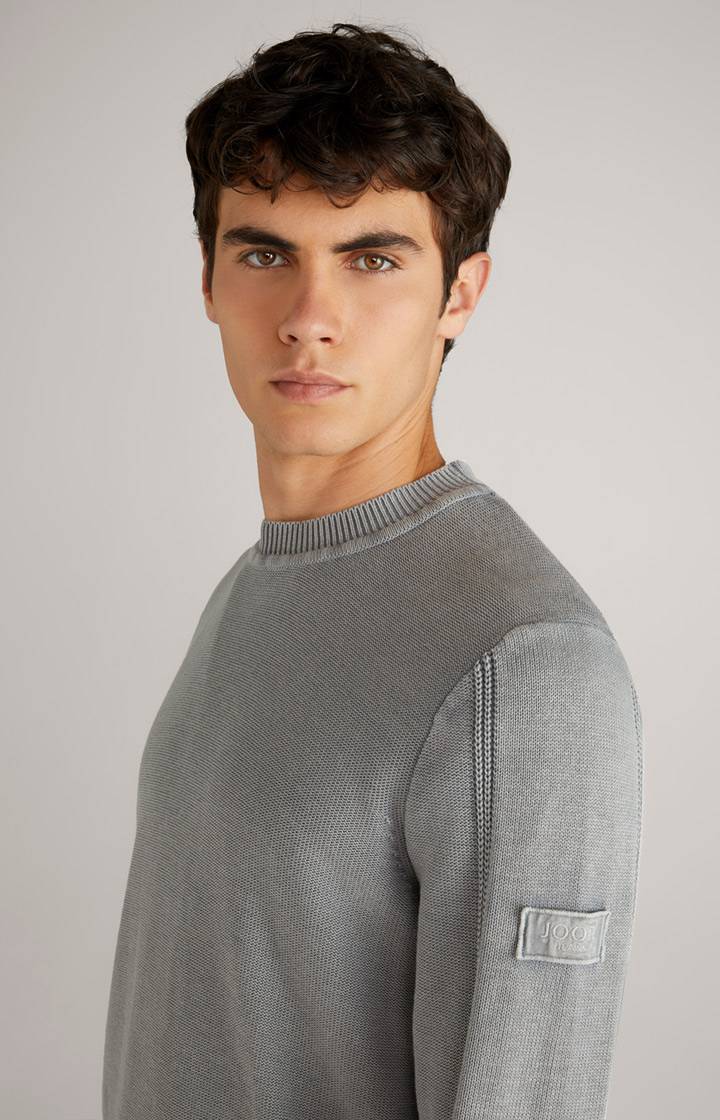 Joop Baumwoll-Pullover Howard In Grau Meliert