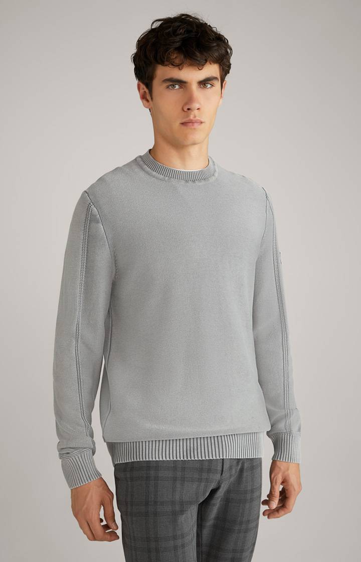 Joop Baumwoll-Pullover Howard in Grau meliert