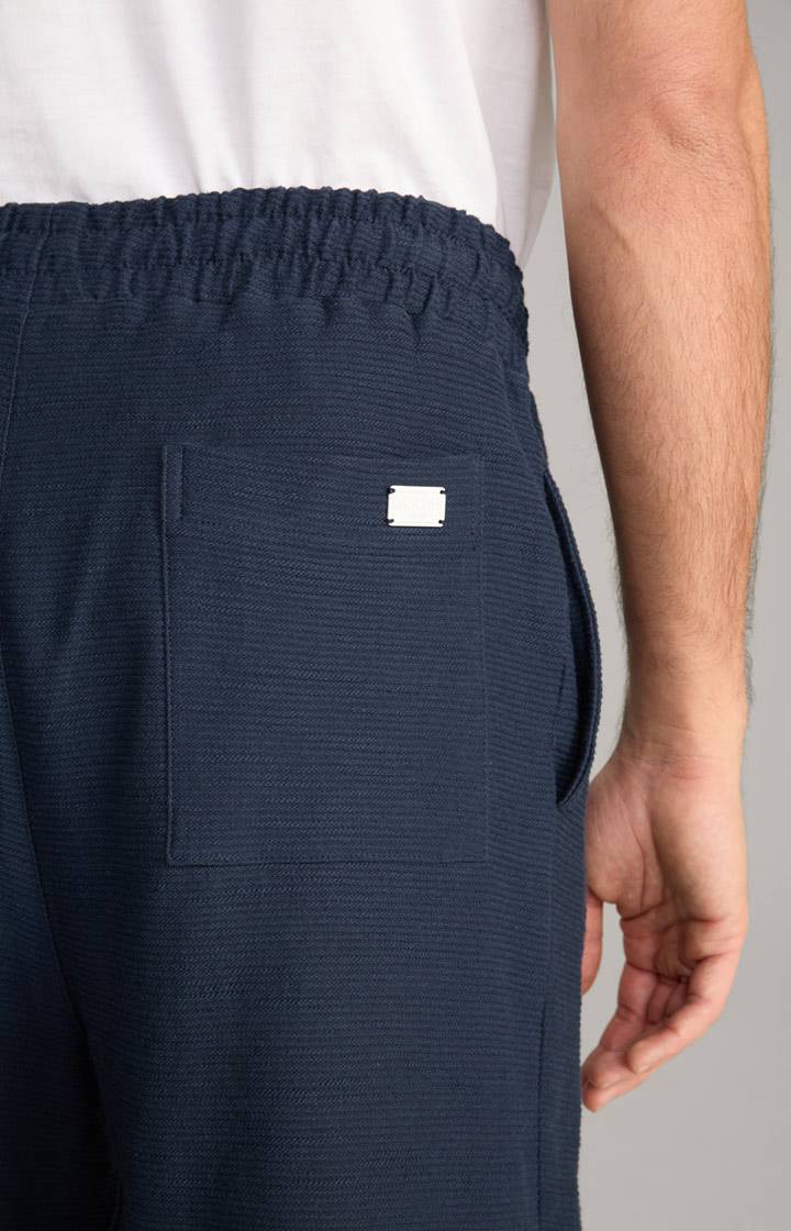 Joop Baumwoll-Shorts Damiano In Navy Strukturiert