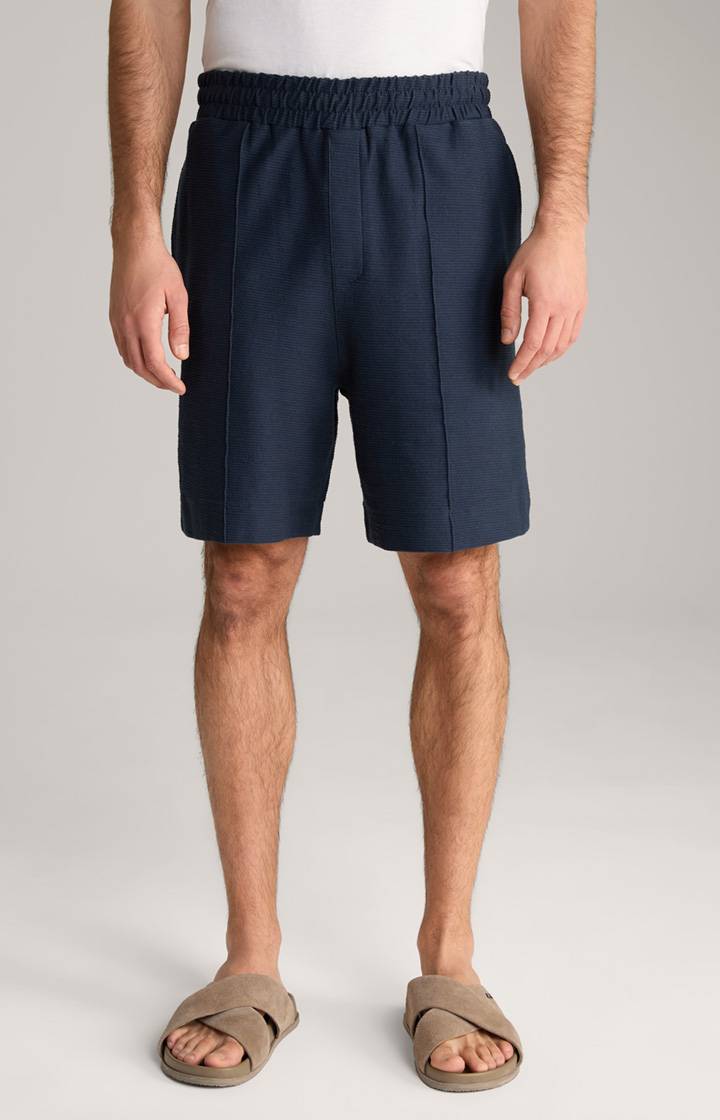 Joop Baumwoll-Shorts Damiano in Navy strukturiert