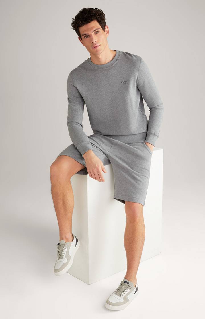 Joop Baumwoll-Sweat-Shorts Santo In Grau Meliert