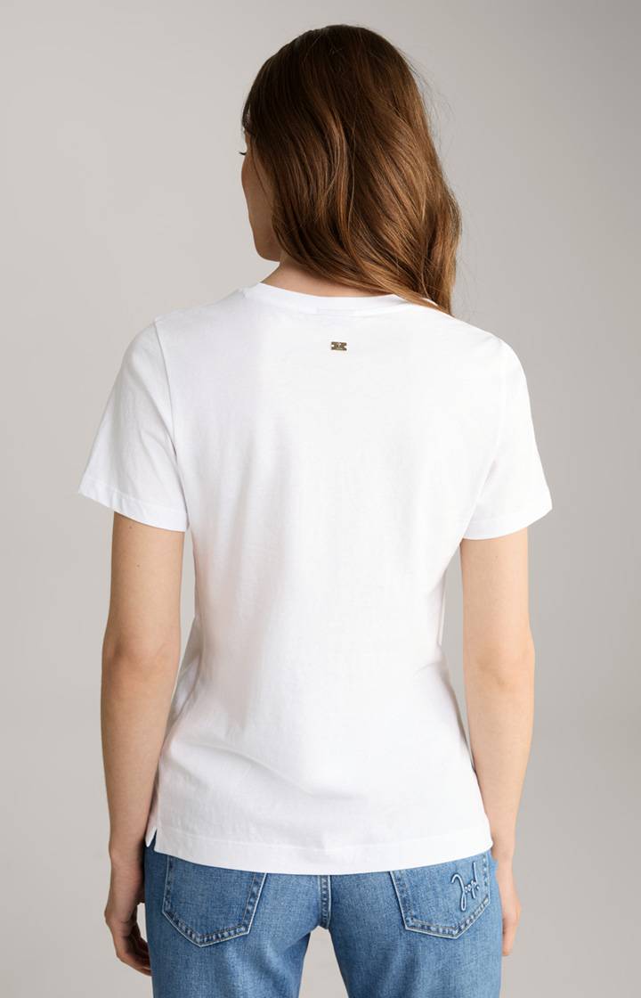 Joop Baumwoll-T-Shirt In Weiß/Altrosa