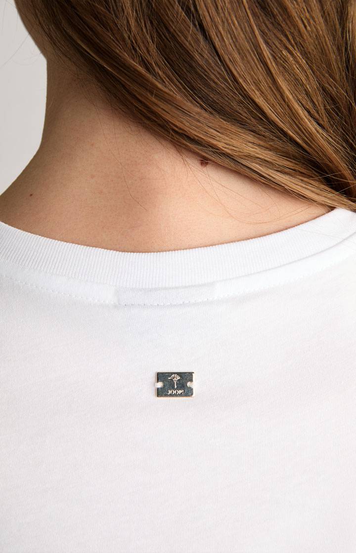 Joop Baumwoll-T-Shirt In Weiß/Altrosa