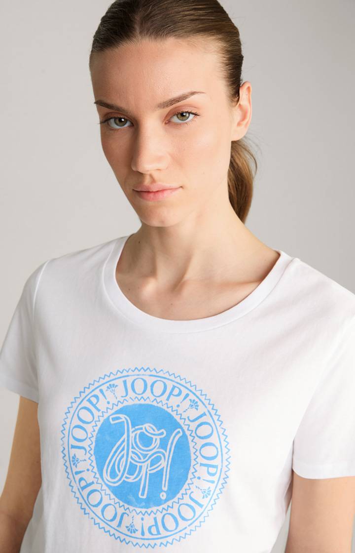 Joop Baumwoll-T-Shirt In Weiß/Blau