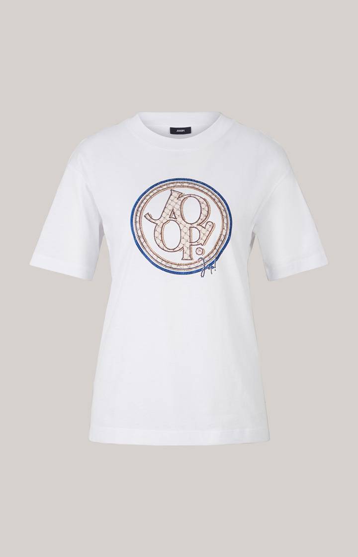 Joop Baumwoll-T-Shirt In Weiß/Blau