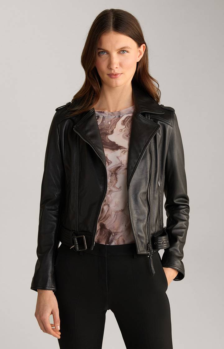 Joop Biker-Lederjacke in Schwarz