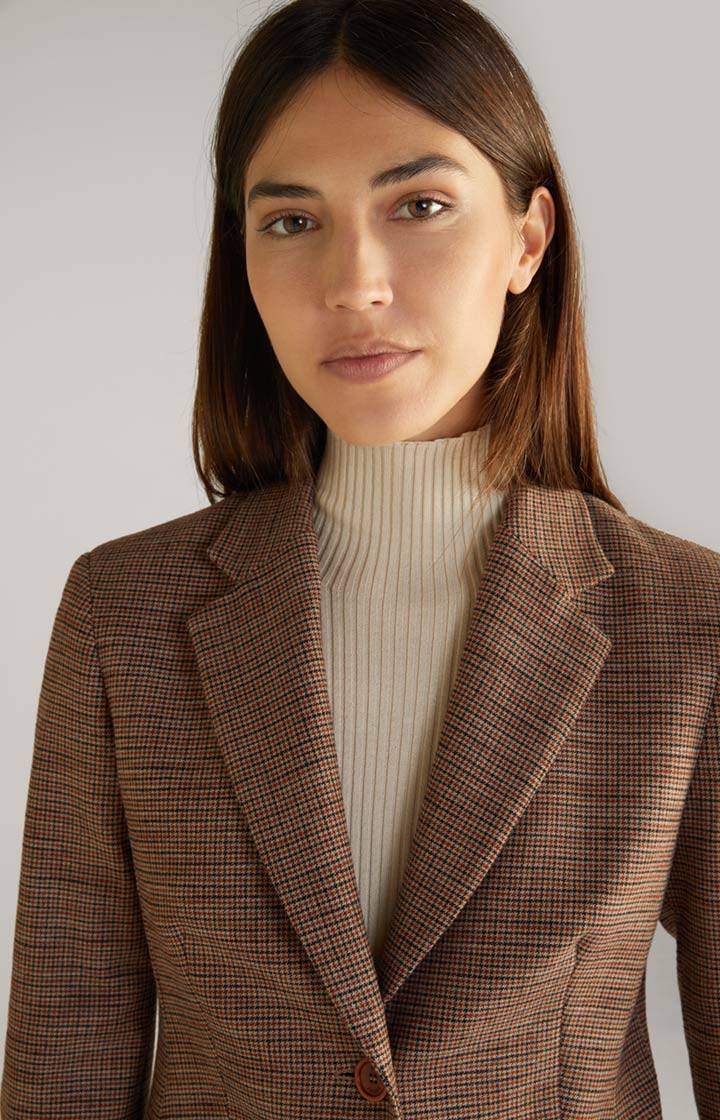 Joop Blazer In Orange/Schwarz/Ecru Gemustert