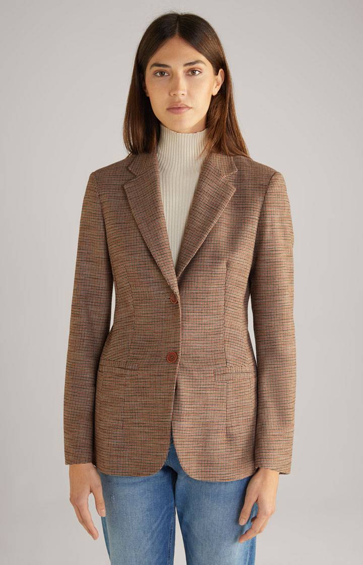 Joop Blazer in Orange/Schwarz/Ecru gemustert