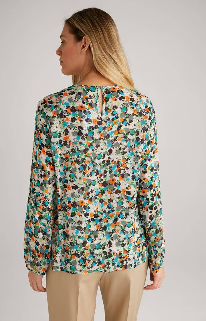 Joop Bluse In Beige/orange/türkis Gemustert