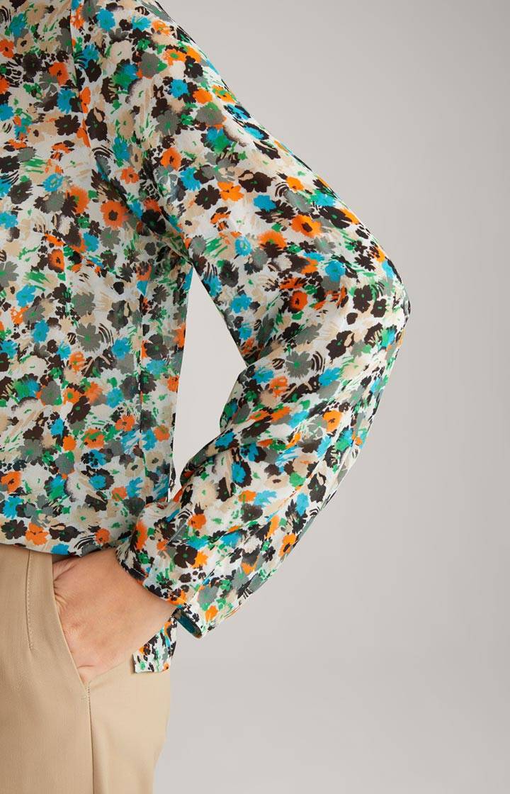 Joop Bluse In Beige/orange/türkis Gemustert