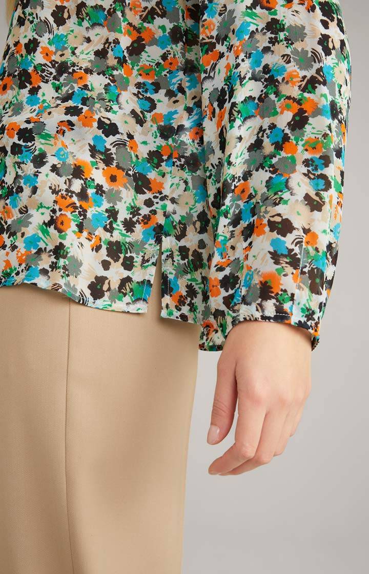 Joop Bluse In Beige/orange/türkis Gemustert