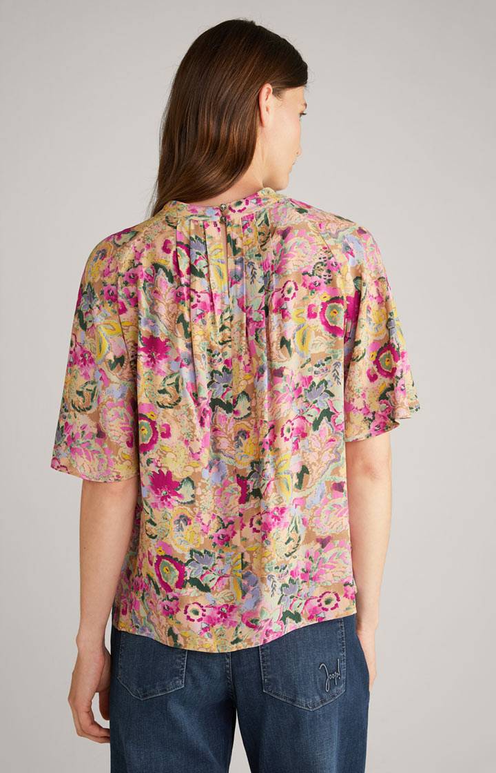 Joop Bluse In Beige/Pink Gemustert