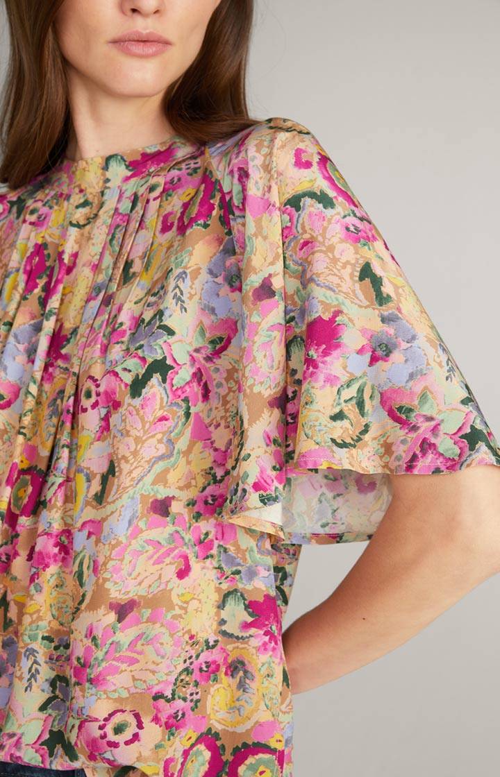 Joop Bluse In Beige/Pink Gemustert