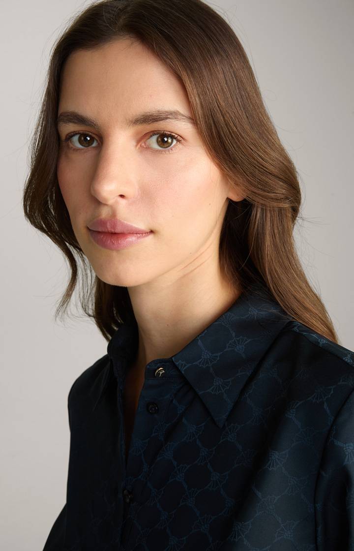 Joop Bluse In Navy Gemustert