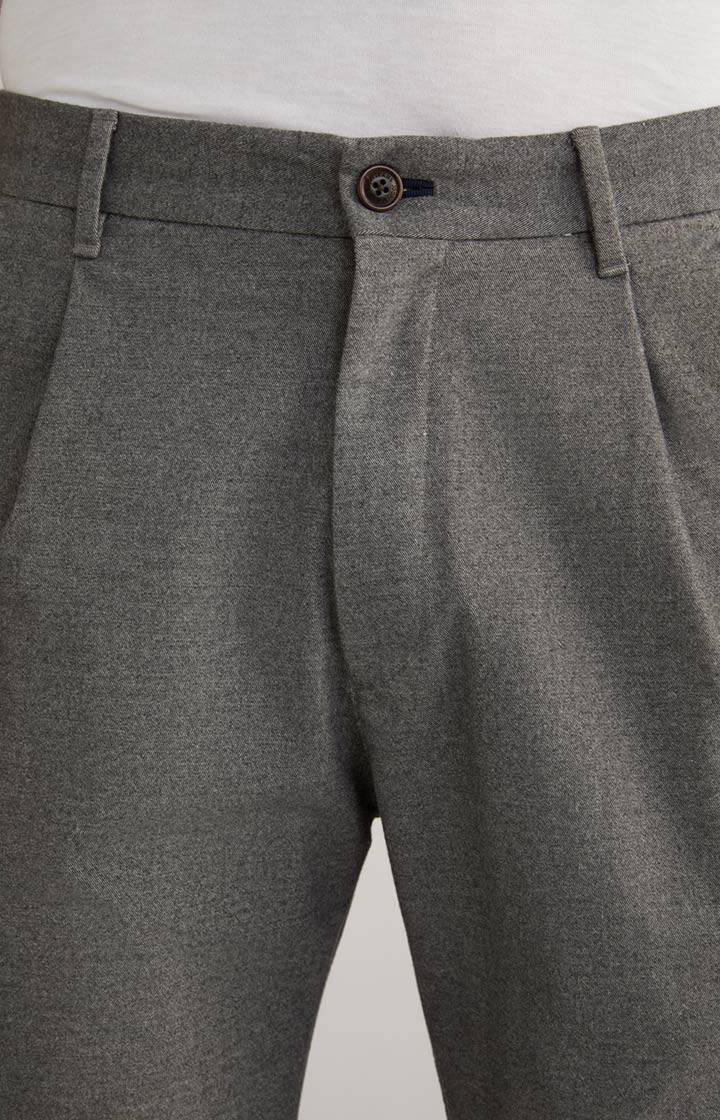 Joop Bundfalten-Hose Lead In Grau Meliert