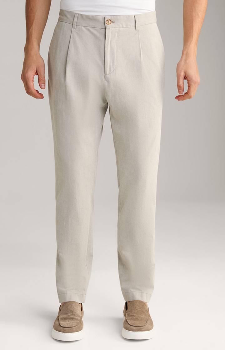 Joop Bundfaltenhose Lester in Beige