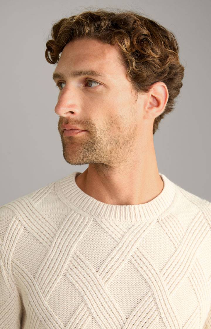Joop Cashmere-Mix-Pullover Diamondo In Beige