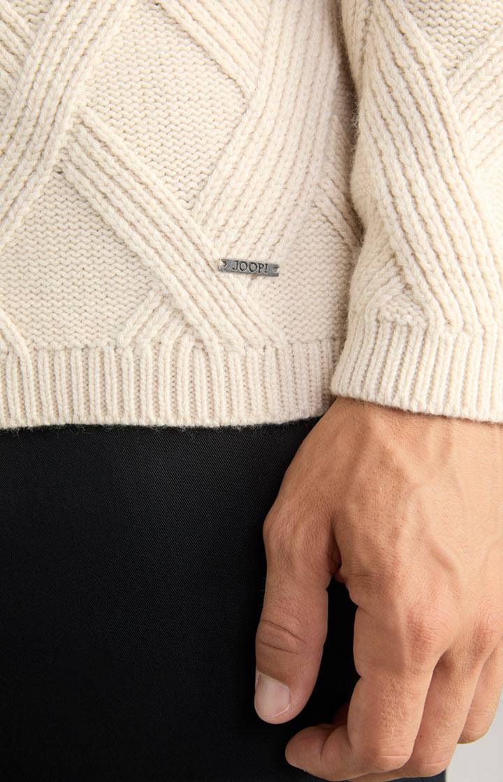 Joop Cashmere-Mix-Pullover Diamondo In Beige